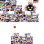 Purple yellow Minecraft skin texture, 64x64 pixels