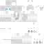 White Minecraft skin texture, 64x64 pixels