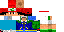 Minecraft skin texture, 64x32 legacy pixels