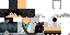 Minecraft skin texture, 64x32 legacy pixels