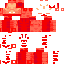 Red Minecraft skin texture, 64x64 pixels
