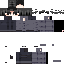 Gray Minecraft skin texture, 64x64 pixels