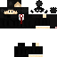 Black Minecraft skin texture, 64x64 pixels