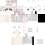 White red Minecraft skin texture, 64x64 pixels