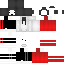 White Minecraft skin texture, 64x64 pixels