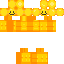 Orange yellow Minecraft skin texture, 64x64 pixels