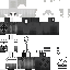 Gray Minecraft skin texture, 64x64 pixels