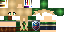 Minecraft skin texture, 64x32 legacy pixels