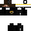 Black Minecraft skin texture, 64x64 pixels