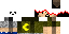 Minecraft skin texture, 64x32 legacy pixels