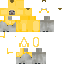 Yellow Minecraft skin texture, 64x64 pixels