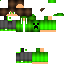 Green Minecraft skin texture, 64x64 pixels