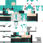White blue Minecraft skin texture, 64x64 pixels