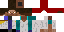 Minecraft skin texture, 64x32 legacy pixels