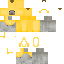 Yellow Minecraft skin texture, 64x64 pixels