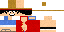 Minecraft skin texture, 64x32 legacy pixels