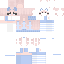 Red blue Minecraft skin texture, 64x64 pixels