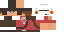 Red Minecraft skin texture, 64x32 legacy pixels