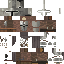 Gray brown Minecraft skin texture, 64x64 pixels