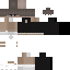 Black Minecraft skin texture, 64x64 pixels
