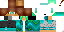 Minecraft skin texture, 64x32 legacy pixels