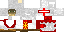 Minecraft skin texture, 64x32 legacy pixels