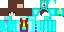 Minecraft skin texture, 64x32 legacy pixels
