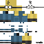 Blue Minecraft skin texture, 64x64 pixels