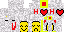 Minecraft skin texture, 64x32 legacy pixels