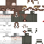 Gray brown Minecraft skin texture, 64x64 pixels