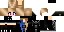 Minecraft skin texture, 64x32 legacy pixels