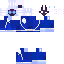 Blue Minecraft skin texture, 64x64 pixels