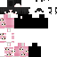 Black Minecraft skin texture, 64x64 pixels