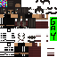 Black Minecraft skin texture, 64x64 pixels