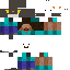 Blue Minecraft skin texture, 64x64 pixels