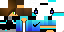 Minecraft skin texture, 64x32 legacy pixels