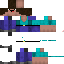 Blue Minecraft skin texture, 64x64 pixels