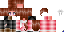 Minecraft skin texture, 64x32 legacy pixels