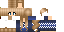 Minecraft skin texture, 64x32 legacy pixels