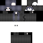 Gray Minecraft skin texture, 64x64 pixels