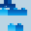 Blue Minecraft skin texture, 64x64 pixels
