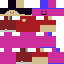 Purple red Minecraft skin texture, 64x64 pixels