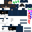 Blue Minecraft skin texture, 64x64 pixels