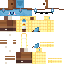 Yellow Minecraft skin texture, 64x64 pixels