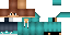 Minecraft skin texture, 64x32 legacy pixels