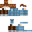 Blue Minecraft skin texture, 64x64 pixels