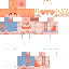 Minecraft skin texture, 64x64 pixels