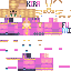 Pink Minecraft skin texture, 64x64 pixels