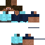 Blue Minecraft skin texture, 64x64 pixels