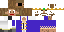 Minecraft skin texture, 64x32 legacy pixels